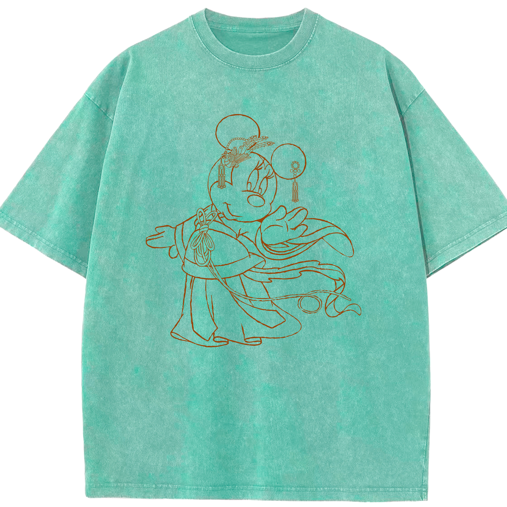 （画像用） ミッキーマウス Mickey Mouse 綿100% ヴィンテージ風 半袖Tシャツ（フロントプリント）